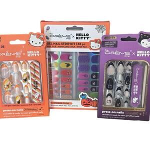 NIB Crème Shop x Hello Kitty Sanrio Press On Nails & Gel Strips Limited Edition